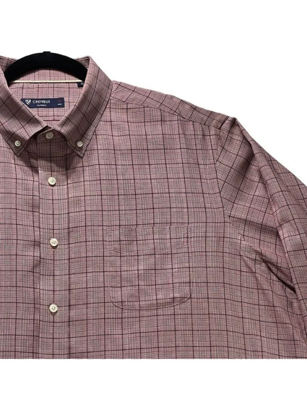 Cremeux Classics XXL Red Plaid 100% Cotton Mens Button-Down Shirt - Picture 10 of 14